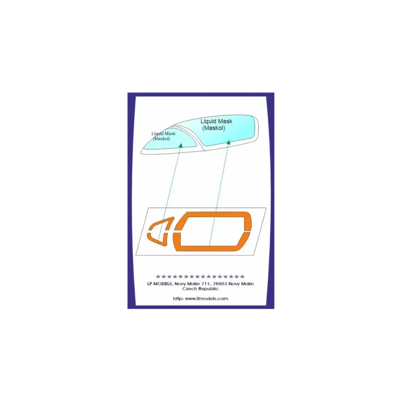 MB 326 Impala canopy frame paint mask (designed to be used with LF Models kits) Lage Prijs