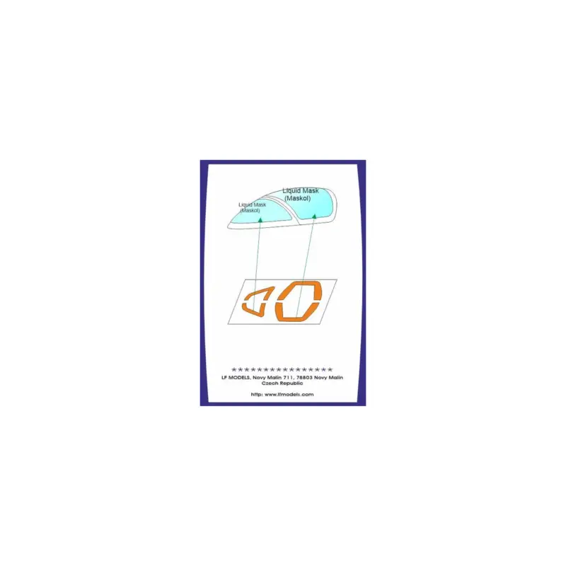 Goedkoop MB 326 Impala canopy frame paint mask (designed to be used with LF Models kits)