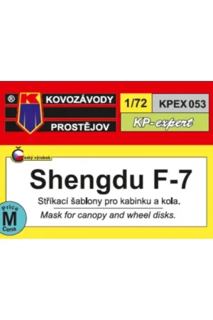 Shengdu F-7 wheels and canopy frame paint mask (designed to be used with Kovozavody Prostejov kits) Direct Beschikbaar
