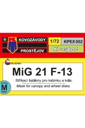 Beperkte Voorraad Mikoyan MiG-21F-13 wheels and canopy frame paint mask (designed to be used with Kovozavody Prostejov kits)