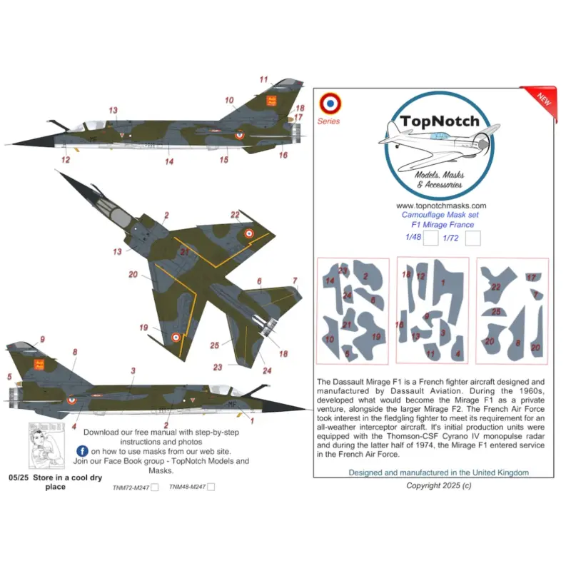 Dassault_Mirage F1 France (designed to be used with Esci and Italeri kits) Nu Kopen