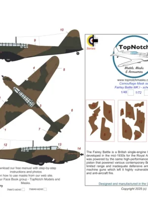 Fairley Battle Mk.I - scheme 2 (designed to be used with Trumpeter kits) Fabrieksprijs