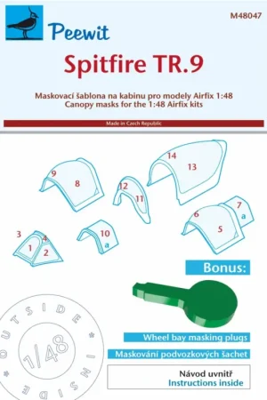 Supermarine Spitfire Tr.9 – (designed to be used with Airfix kits) – inside and outside surfaces plus bonus: wheel bay plugs) Direct Beschikbaar