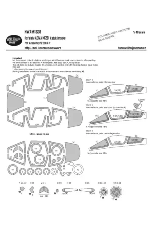 Rechtstreeks Van De Fabrikant Dassault Rafale M ADVANCED kabuki masks aircraft canopy including seals, other clear parts, wheels (designed to be used with Aca