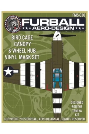 North-American P-51B canopy frame paint mask (birdcage) and wheel hub masks (designed to be used with Tamiya’s P-51B kits) Snelle Levering