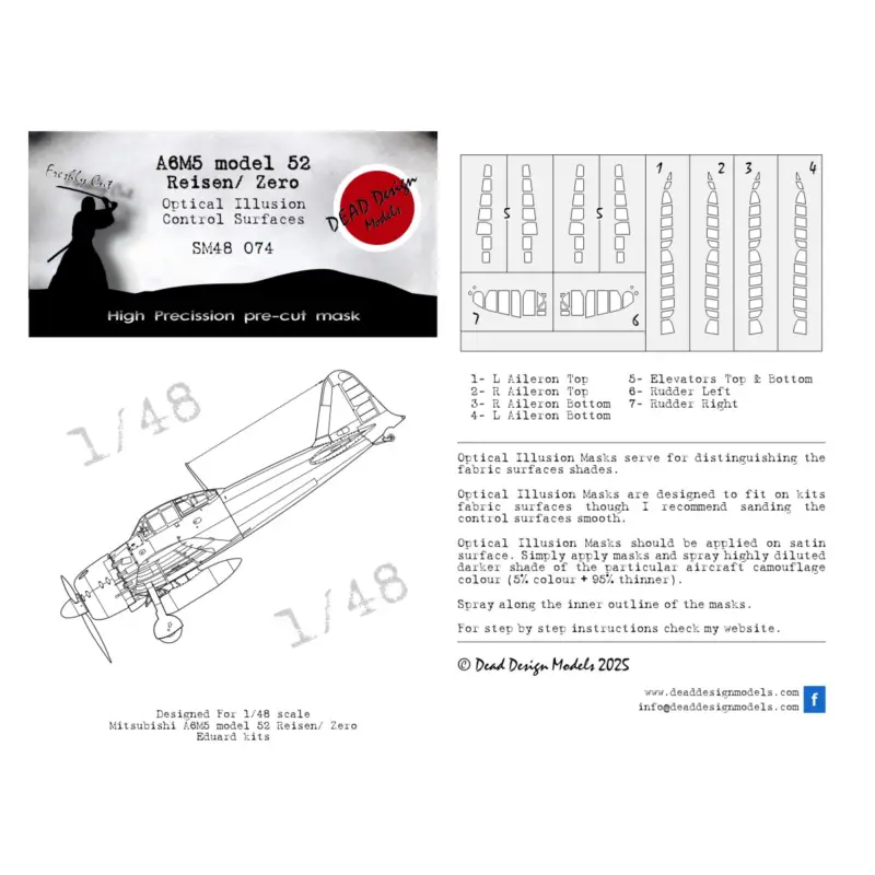 A6M5 model 52 Control Surfaces EDU Fabrieksprijs