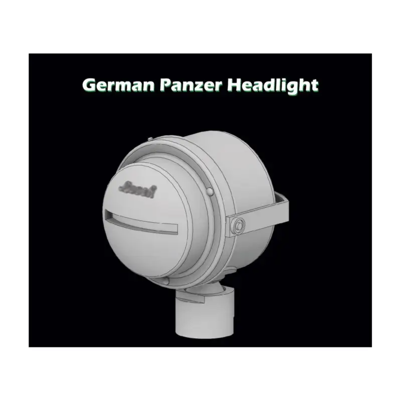 German Panzer Headlight WWII x 3. 3D printed resin Gratis Retour