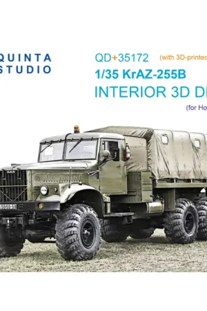 Express Levering KrAZ-255B 3D-Printed & coloured Interior on decal paper (HobbyBoss) (with 3D-printed resin parts)