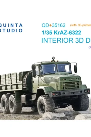 KrAZ-6322 3D-Printed & coloured Interior on decal paper (Takom) (with 3D-printed resin parts) Koop Vandaag