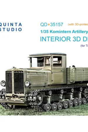 Express Levering Komintern Artillery Tractor 3D-Printed & coloured Interior on decal paper (Trumpeter) (with 3D-printed resin parts)