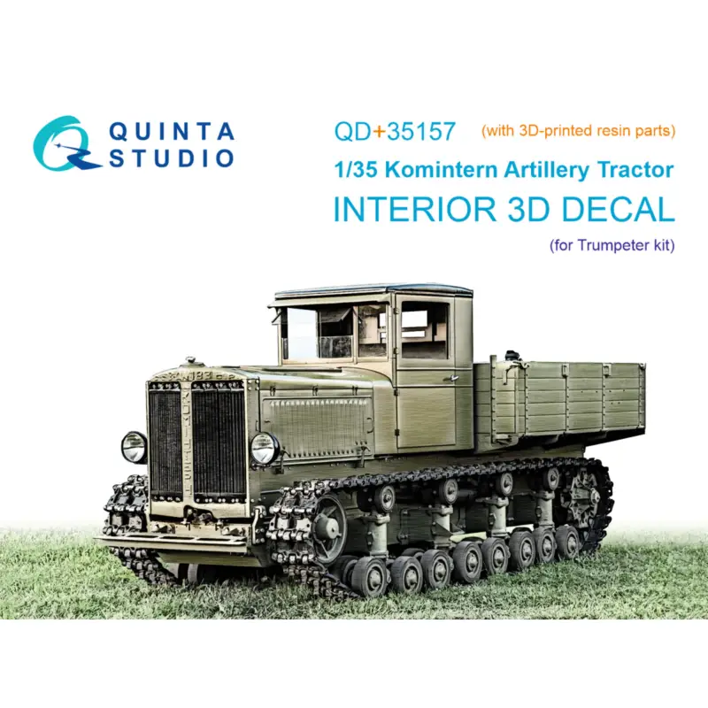 Express Levering Komintern Artillery Tractor 3D-Printed & coloured Interior on decal paper (Trumpeter) (with 3D-printed resin parts)