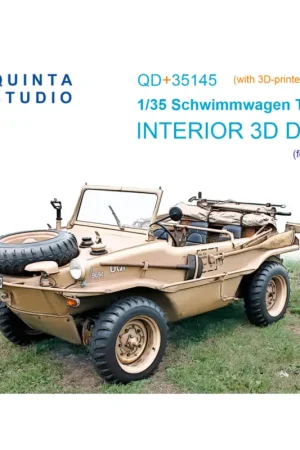 Schwimmwagen Type 166 3D-Printed & coloured Interior on decal paper (Tamiya) (with 3D-printed resin parts) Meest Verkocht