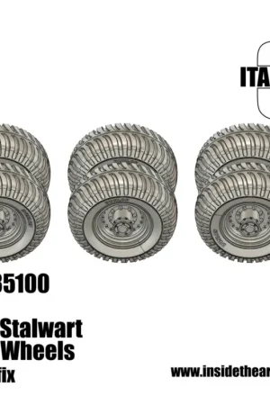Betaalbaar Alvis FV622 STALWART early wheels, 1/35, (for Airfix) A set of 6 early wheels for the Alvis Stalwart from Airfix. Allows the mod