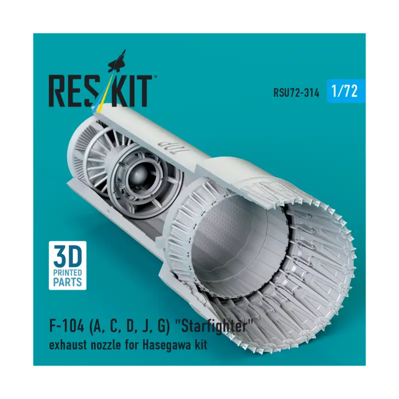 Direct Verzonden Lockheed F-104 Starfighter exhaust nozzle (designed to be used with Hasegawa kits (3D Printed) [F-104A, F-104C, F-104D, F-104J,