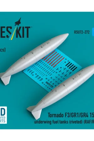 Voordeelprijs Panavia Tornado F.3/GR.1/GR.4 1500L underwing fuel tanks (riveted) (RAF/RSAF) (2 pcs) (3D Printed) (1/72)