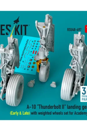 Speciale Aanbieding Fairchild A-10C Thunderbolt II landing gears (Early & Late) with weighted wheels set (designed to be used with Academy kits) (Me