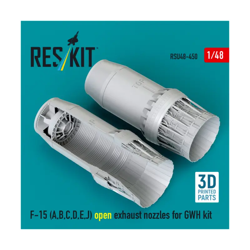 McDonnell F-15A, F-15AB, F-15AC, F-15AD, F-15AE, F-15AJ Eagle open exhaust nozzles (designed to be used with Great Wall Hobby ki Lage Kosten