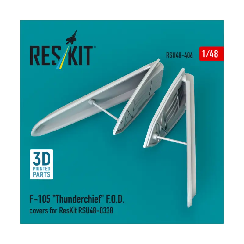 Speciale Aanbieding F-105 'Thunderchief' F.O.D. covers for ResKit RSU48-0338 (3D Printed) (1/48)