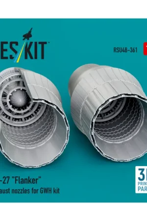 Sukhoi Su-27 'Flanker' exhaust nozzles (designed to be used with Great Wall Hobby kits) (3D Printed) Tijdelijk Beschikbaar