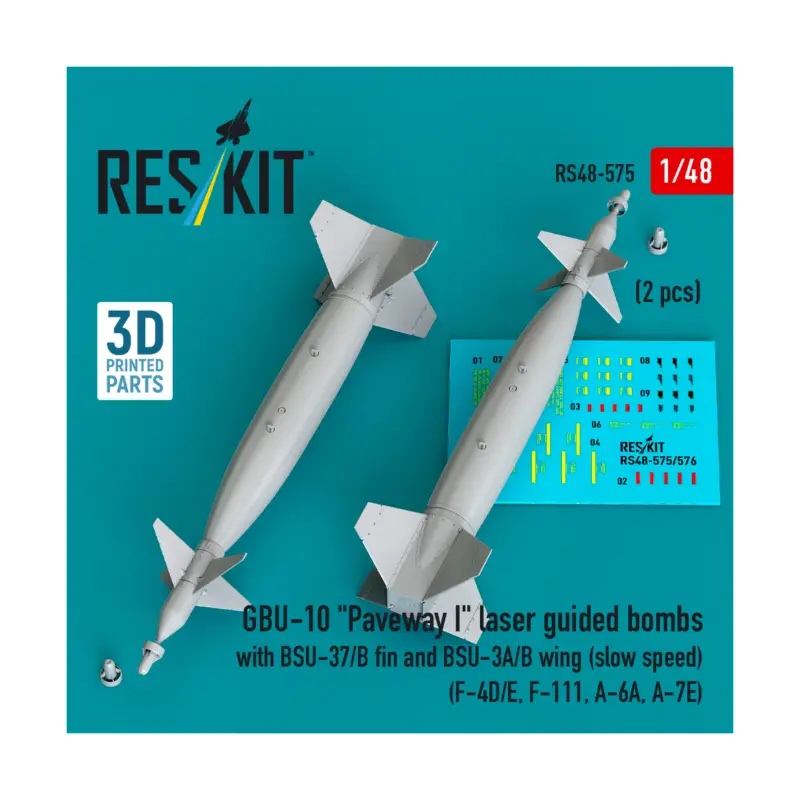 Hete Deal GBU-10 'Paveway I' laser guided bombs with BSU-37/B fin and BSU-3A/B wing (slow speed) (2 pcs) (F-4D/E, F-111, A-6A, A-7E) (3D P