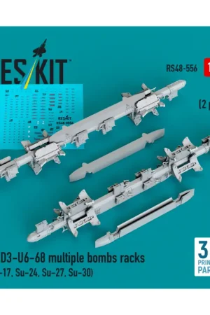 Uitverkoop MBD3-U6-68 multiple bombs racks (2 pcs) (Su-17, Su-24, Su-27, Su-30) (3D Printed) (1/48)