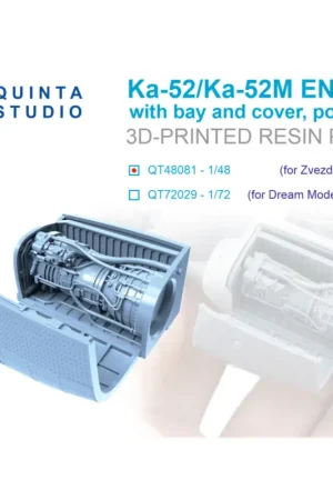 Voordeelprijs Ka-52/Ка-52М Engine with bay and cover, portside (Zvezda/Quinta)
