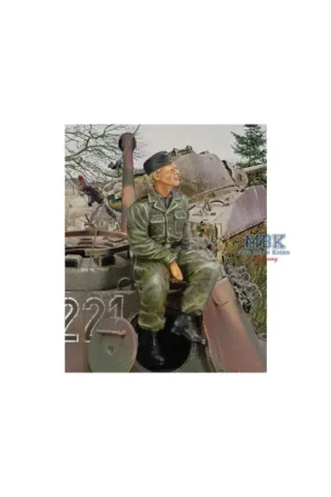 Waffen SS Tanker sitting on turret Figuren Merkproduct