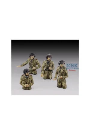German Tank Crew in Pit Dot WWII 3d Printed 1:72 Figuren Uitverkoop
