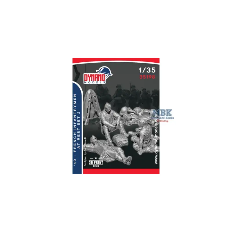 Tijdelijk Beschikbaar 1940 French Infantrymen at Rest Set No.2 Figuren