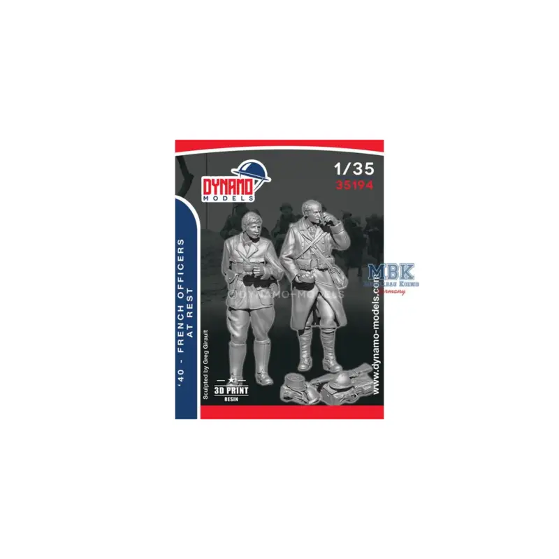Snelle Levering 1940 French Officers at Rest Set Figuren