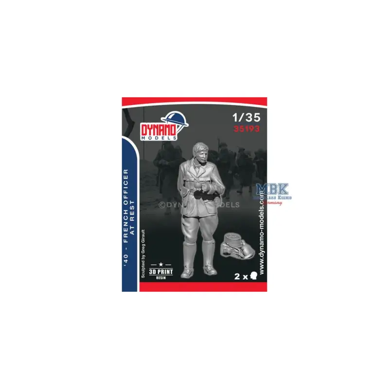 1940 French Officer at Rest Figuren Nieuw