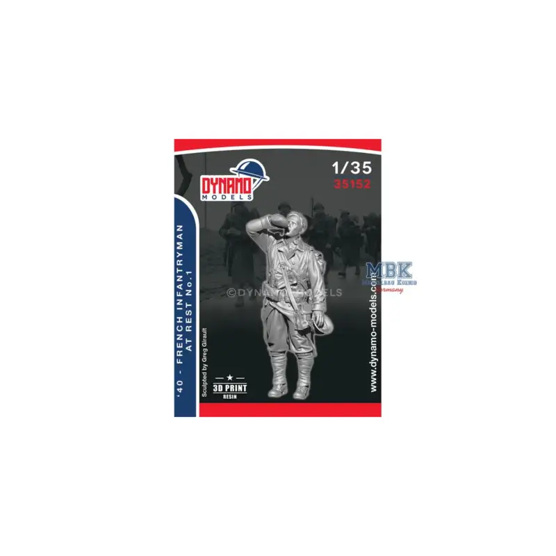 Dagaanbieding 1940 French Infantryman at Rest No.1 Figuren