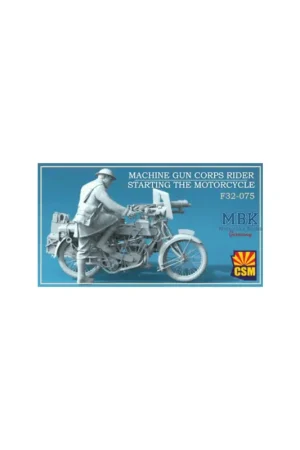 Must-Have Machine Gun Corps Rider Starting the motorcycle Figuren