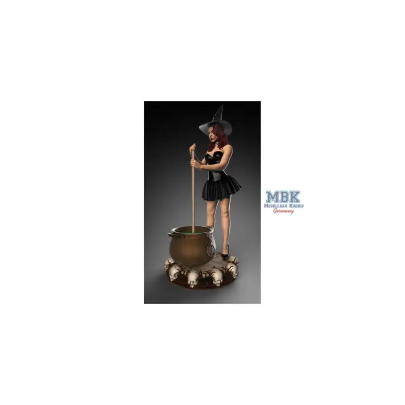 Gereduceerde Prijs Witch Pinup Girl Halloween (1:24) Figuurtje