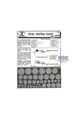 Dagaanbieding Spray masking Set 1 - Laufrollen Sprühschablonen