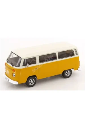 Volkswagen bus t2b with fuchs wheels 1972 yellow/white Miniatuur Goedkoop