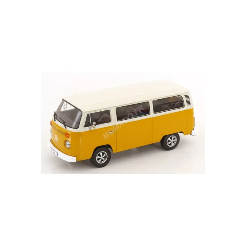 Volkswagen bus t2b with fuchs wheels 1972 yellow/white Miniatuur Goedkoop