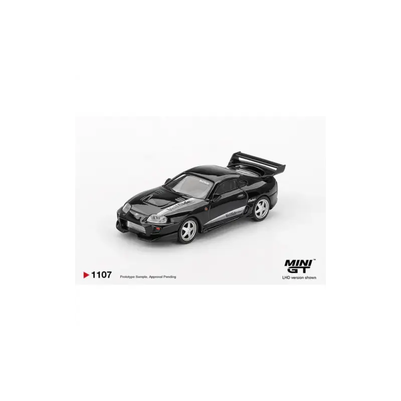 MINI GT TOYOTA SUPRA MK4 (A80) VEILSIDE COMBAT V-II BLACK 2011 with Blister 1/64 Miniatuur Alleen Vandaag