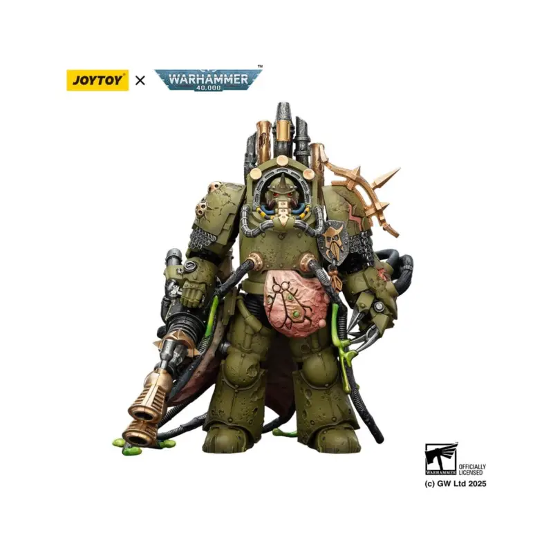 Rechtstreeks Van De Fabrikant Warhammer 40,000 Figure Death Guard Lord of Virulence with Power Fist and Twin Plague Spewer 14 cm
