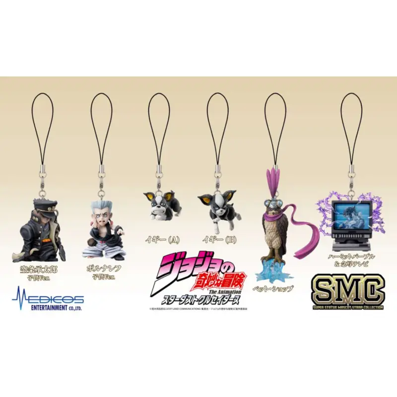 Jojo Bizarre Adventure Chozo Mascot Strap Collection Box (6) Laatste Versie