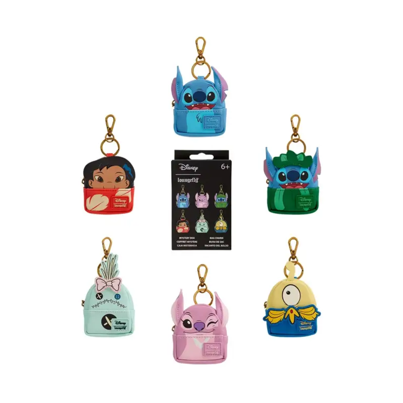 Laatste Kans Disney Loungefly Lilo And Stitch Mini Backpack Mystery Bag Charms Asst 15pcs