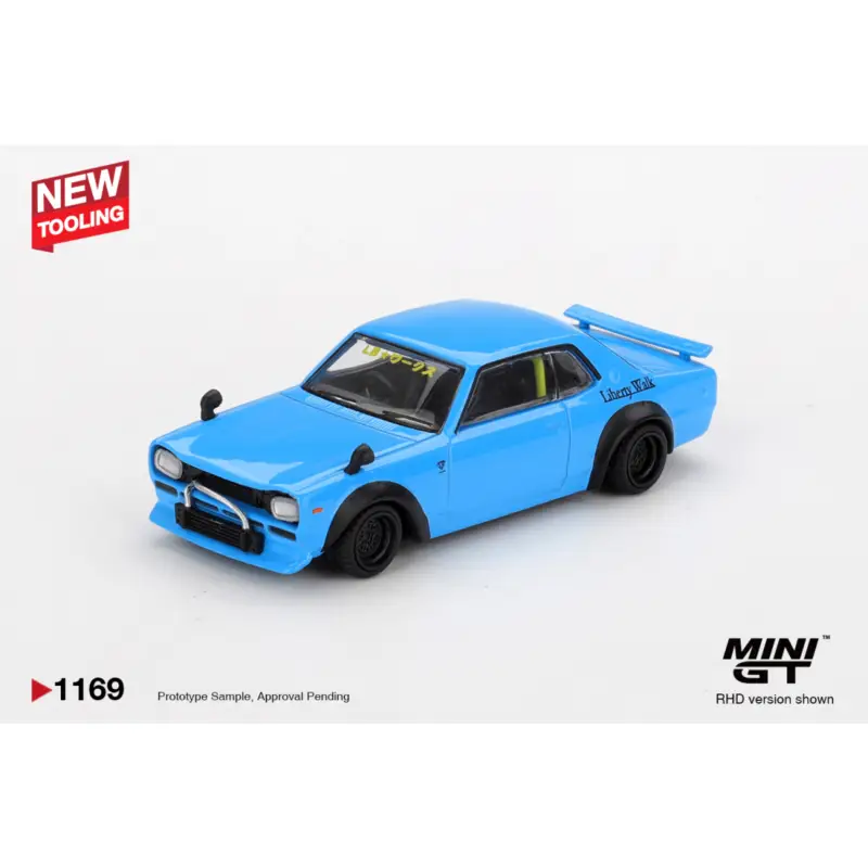 Mini gt nissan hakosuka baby blue nissan lb works hakosuka 2015 1/64 Miniatuur Hete Deal