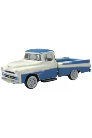 Direct Verzonden Dodge d100 sweptside pick-up 1957 ice blue/glacier white Miniatuur