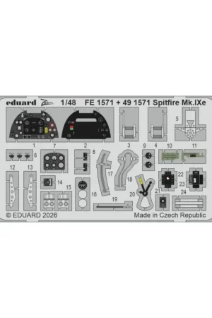 Koop Online Eduard fe1571 zoom set spitfire mk.ixe (for airfix) 1/48