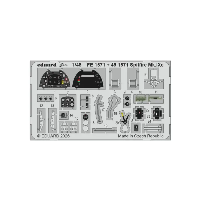 Koop Online Eduard fe1571 zoom set spitfire mk.ixe (for airfix) 1/48