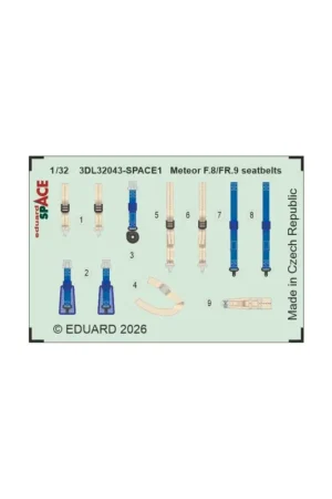 Shop Nu Eduard 3dl32043 space meteor f.8/fr.9 seatbelts (for revell) 1/32