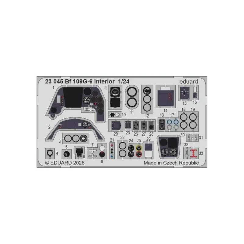 Actieprijs Eduard 23045 photo etched set bf 109g-6 interior (for airfix) 1/24