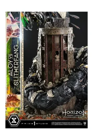 Koop Vandaag Horizon Forbidden West statuette Ultimate Diorama Masterline Series Aloy vs. The Slitherfang Bonus Version 82 cm