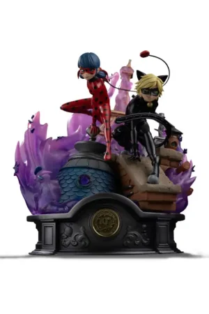 Speciale Aanbieding Miraculous statuette 1/10 Deluxe Art Scale Lady Bug and Cat Noir Signed Edition 23 cm