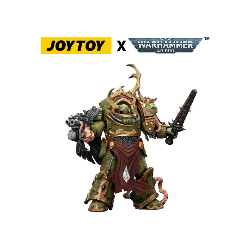 Merkproduct Warhammer 40,000 Death Guard Blightlord Terminator 3 Figure with Combi-bolter and Bubotic Blade 14 cm